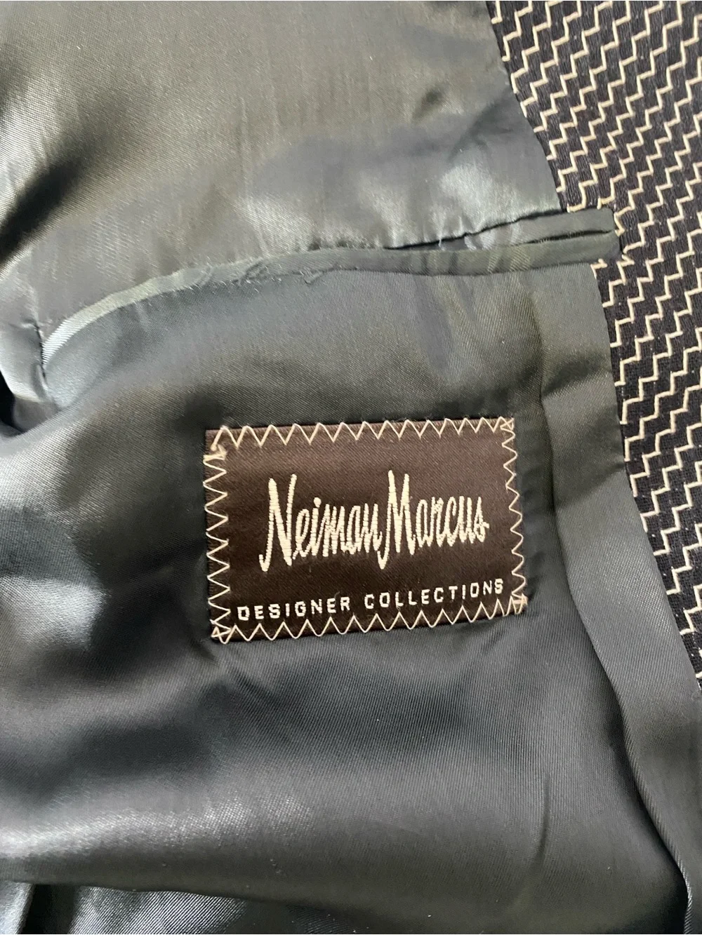 Versace Classic V2 Neiman Marcus Designer Collection Men's Blazer Sz 54L Blk Wht